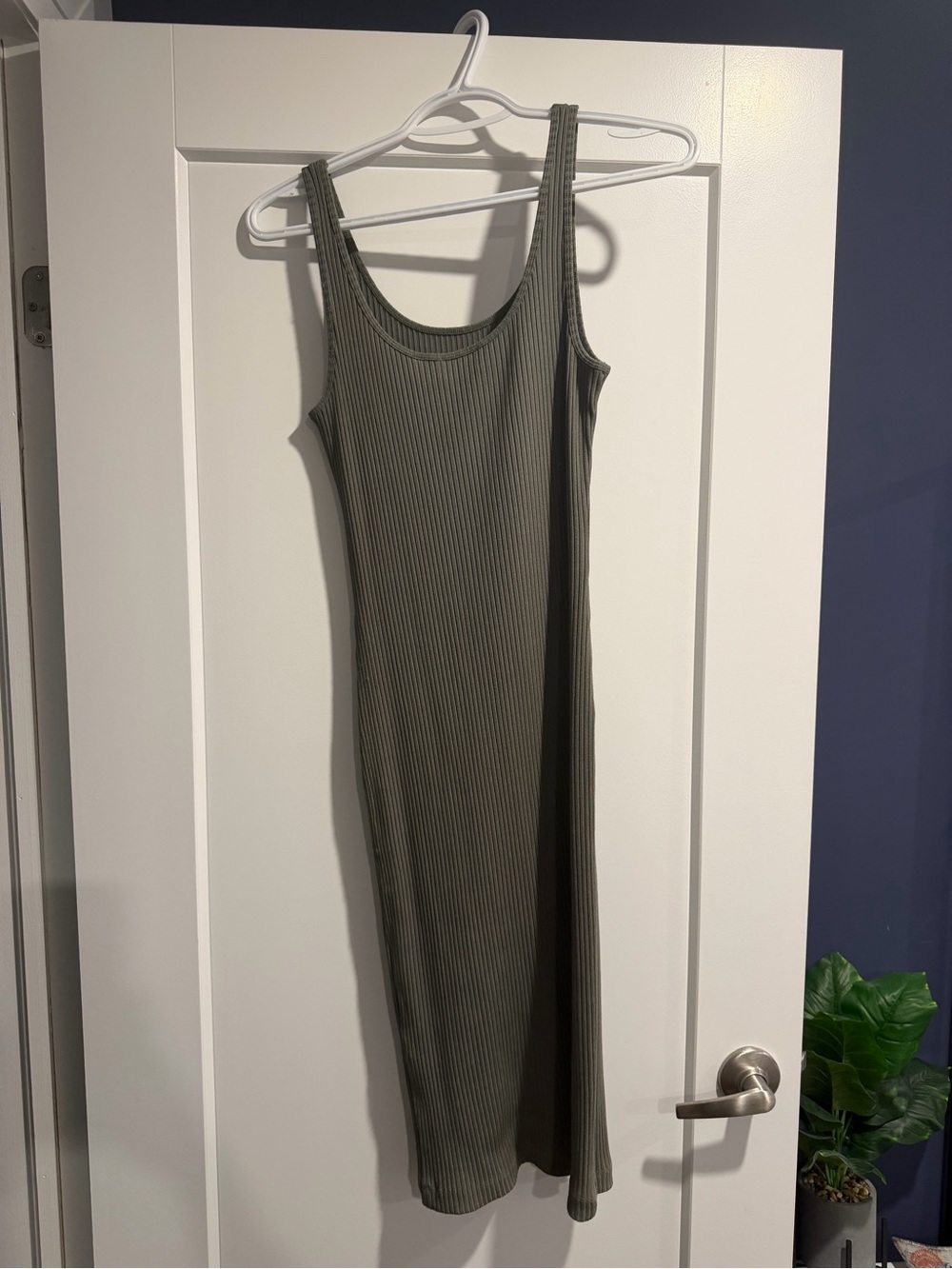 Wilfred Free Ribbed Olive Green Murdock Dress